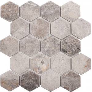 Мраморная мозаика Starmosaic Hex HEXAGON VLg TUMBLED 64x74