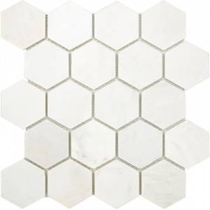 Мраморная мозаика Starmosaic Hex HEXAGON  VMw TUMBLED 64x74