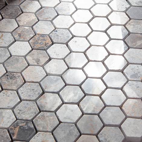 STARmosaic мраморная мозаика Мраморная мозаика Starmosaic Hex HEXAGON VLgP 23х23