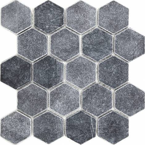 STARmosaic мраморная мозаика Мраморная мозаика Starmosaic Hex HEXAGON VBs TUMBLED 64х74