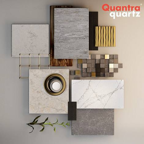 Quantra Quartz Кварцевый агломерат Baroque Harmony 9924 Quantra Quartz