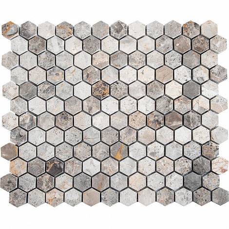 STARmosaic мраморная мозаика Мраморная мозаика Starmosaic Hex HEXAGON VLgP 23х23