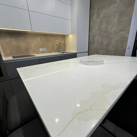 Alfa Quartz Кварцевый агломерат Alfa Quartz AQ-009 Calacatta Del Fiore