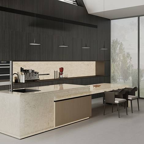 Aleph Stone Кварцевый агломерат ALEPH STONE A91 Travertino