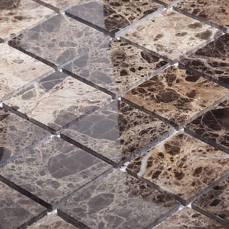 STARmosaic мраморная мозаика Мраморная мозаика Starmosaic Classic DARK EMPERADOR POLISHED 48х48