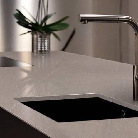 Coante Кварцевый агломерат Coante 6605 Mist Polished (7706 Talia Grey)