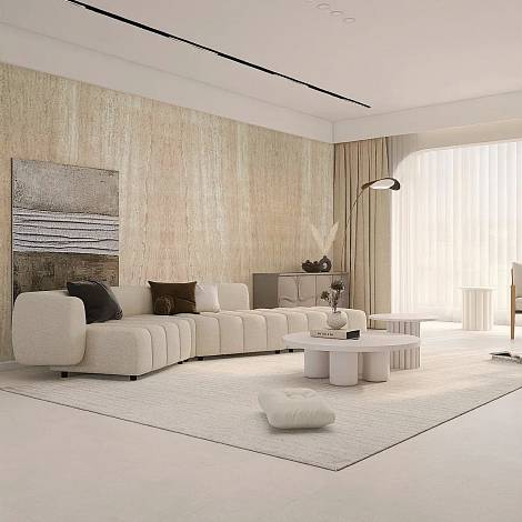 Гибкий камень Elrock Гибкая керамика Elrock GK071 Italian travertine light brown wood