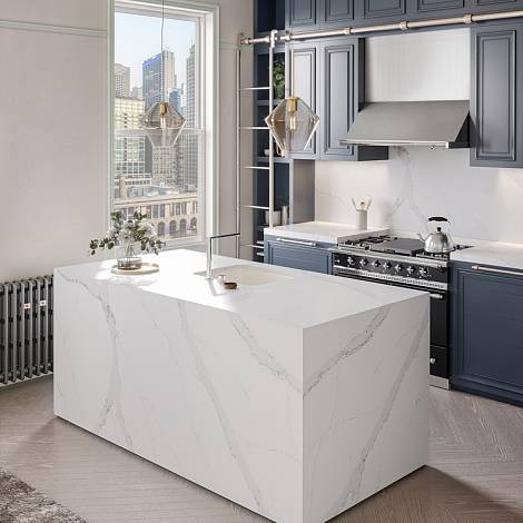 Quantra Quartz Кварцевый агломерат Calacatta Oro 9333 Quantra Quartz
