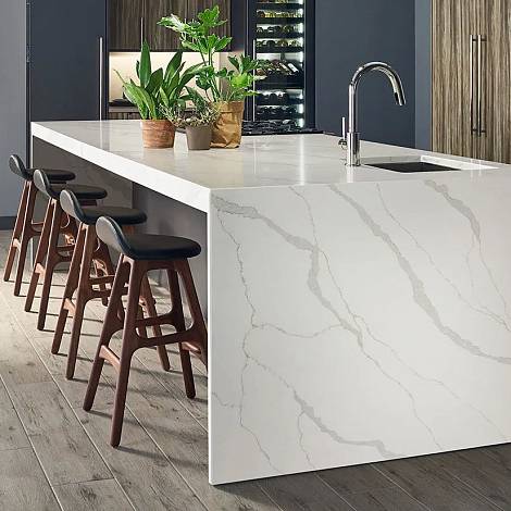Quantra Quartz Кварцевый агломерат Calacatta Lucca 9010 Quantra Quartz