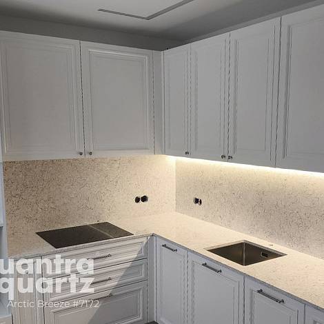 Quantra Quartz Кварцевый агломерат Arctic Breeze 7172 Quantra Quartz