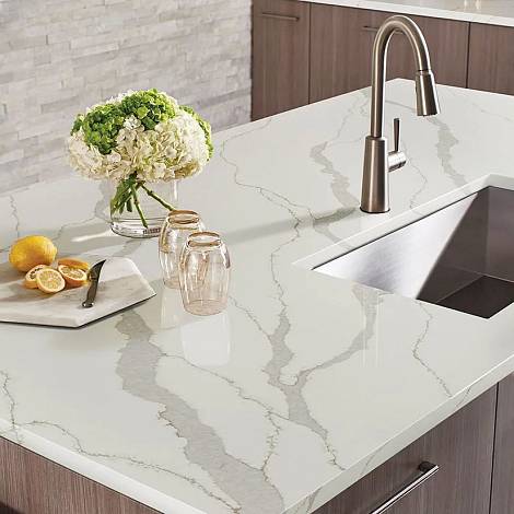 Quantra Quartz Кварцевый агломерат Calacatta Lucca 9010 Quantra Quartz