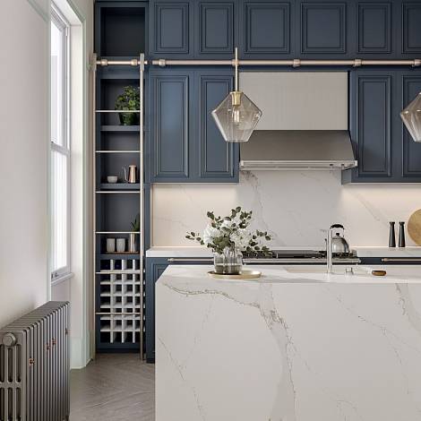 Quantra Quartz Кварцевый агломерат Calacatta Oro 9333 Quantra Quartz