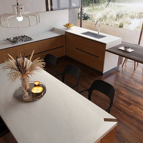 Vicostone Кварцевый агломерат Vicostone BQ8926 CALACATTA CALDIA