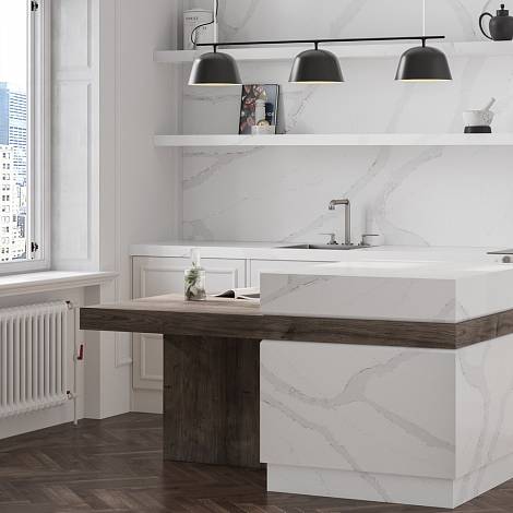 Quantra Quartz Кварцевый агломерат Calacatta Borghini 9444 Quantra Quartz