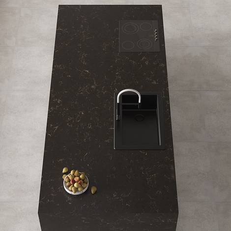 Quantra Quartz Кварцевый агломерат Brown Leaf 2456 Quantra Quartz