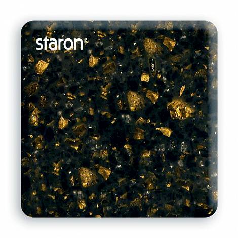 Staron Tempest Gold Leaf FG196 акриловый камень Staron