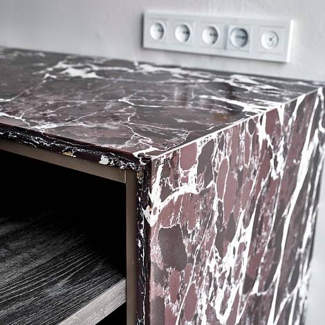 Aleph Stone Кварцевый агломерат ALEPH STONE A73 Arabescato Rosso