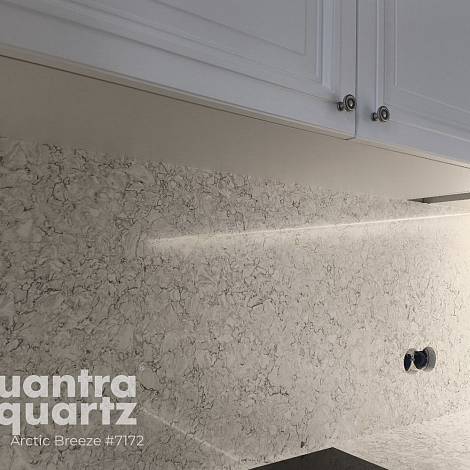 Quantra Quartz Кварцевый агломерат Arctic Breeze 7172 Quantra Quartz