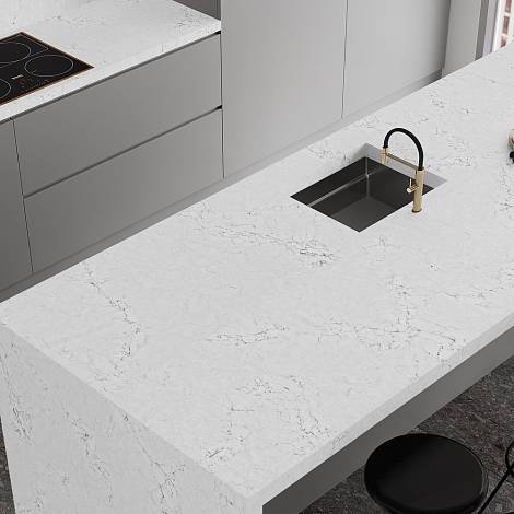 Quantra Quartz Кварцевый агломерат Bianco Venatino 7447 Quantra Quartz