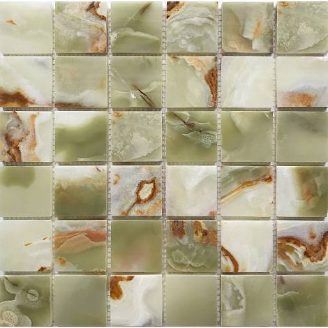 STARmosaic мраморная мозаика Мраморная мозаика Starmosaic Classic GREEN ONYX 48х48