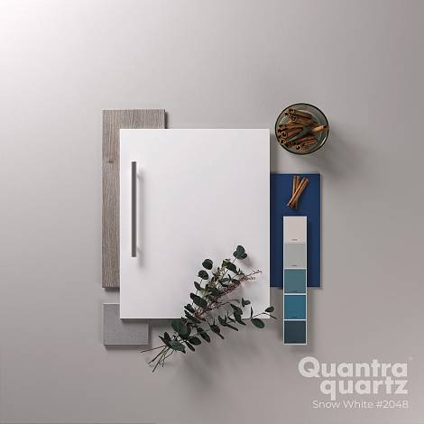 Quantra Quartz Кварцевый агломерат Snow White 2048 Quantra Quartz