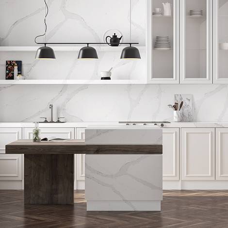 Quantra Quartz Кварцевый агломерат Calacatta Borghini 9444 Quantra Quartz