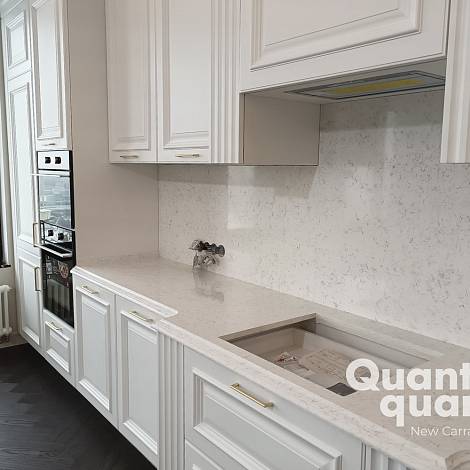 Quantra Quartz Кварцевый агломерат New Carrara 1673 Quantra Quartz
