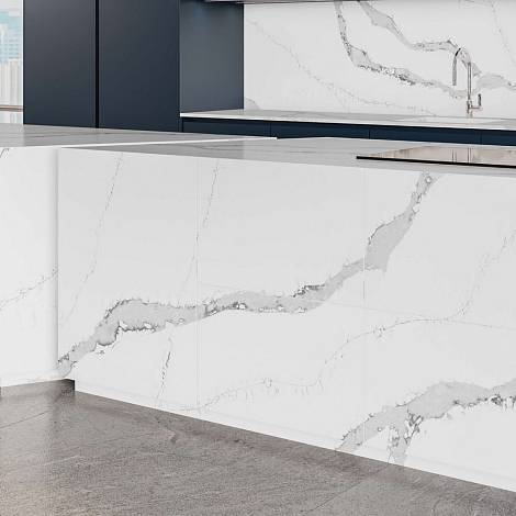 Quantra Quartz Кварцевый агломерат Calacatta Lucca 9010 Quantra Quartz