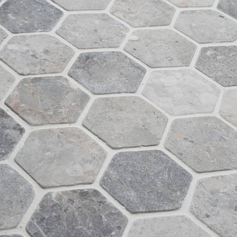 STARmosaic мраморная мозаика Мраморная мозаика Starmosaic Hex HEXAGON VLg TUMBLED 64x74