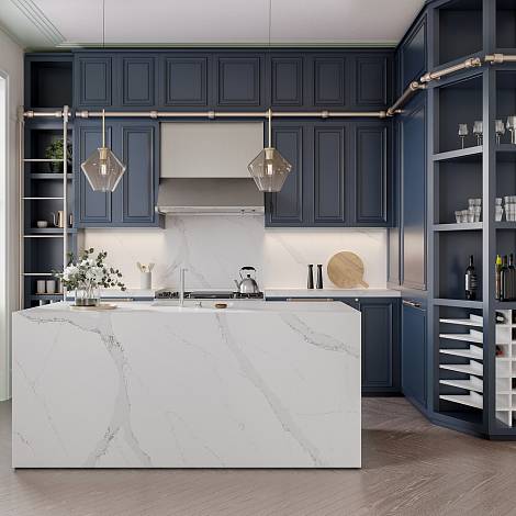 Quantra Quartz Кварцевый агломерат Calacatta Oro 9333 Quantra Quartz