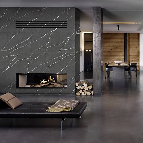 Etna Quartz Кварцевый агломерат Etna Quartz EQHM 007 Grey Marquina под кожу
