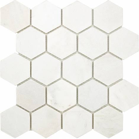 STARmosaic мраморная мозаика Мраморная мозаика Starmosaic Hex HEXAGON  VMw TUMBLED 64x74