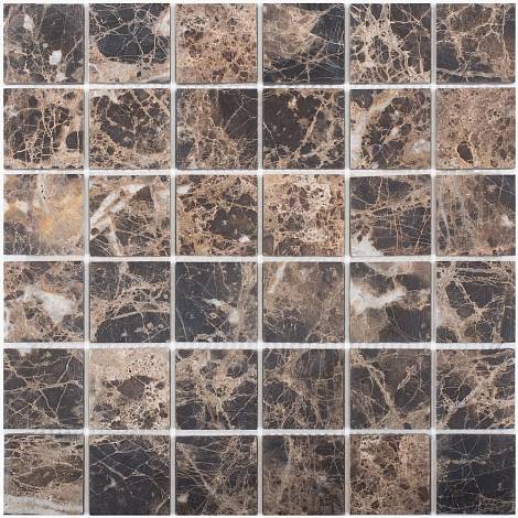 STARmosaic мраморная мозаика Мраморная мозаика Starmosaic Classic DARK EMPERADOR MATT 48x48