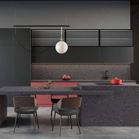 Quantra Quartz Кварцевый агломерат Hermes Grey 8058 Quantra Quartz