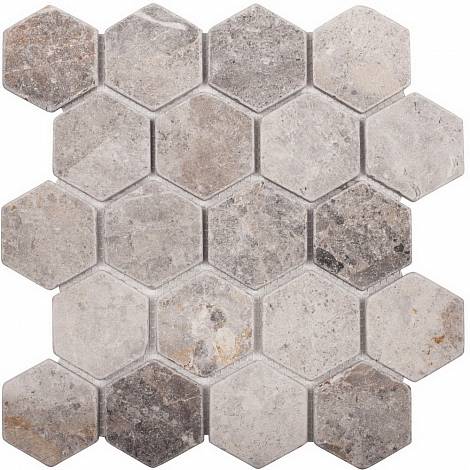 STARmosaic мраморная мозаика Мраморная мозаика Starmosaic Hex HEXAGON VLg TUMBLED 64x74