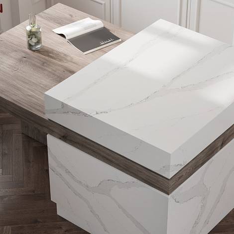 Quantra Quartz Кварцевый агломерат Calacatta Borghini 9444 Quantra Quartz