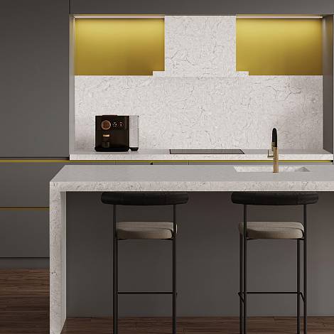 Quantra Quartz Кварцевый агломерат Arctic Breeze 7172 Quantra Quartz