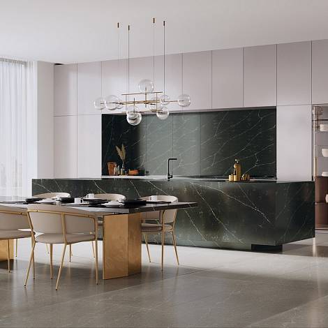 Aleph Stone Кварцевый агломерат ALEPH STONE A85 VERDE FOREST MAGNOLIA