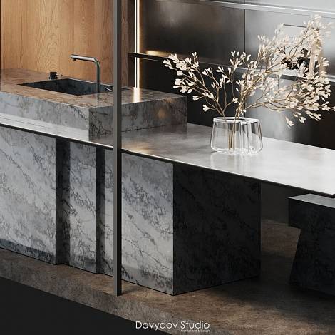 Quantra Quartz Кварцевый агломерат Astral Shower 9089 Quantra Quartz